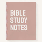 Bible Study Notes – Rose Taupe Spiral Notebook Notitieboek (Voorkant)