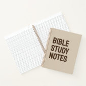 Bible Study Notes – Taupe Brown Minimalist Notitieboek (Binnen)
