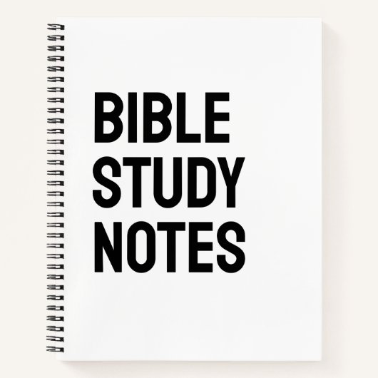 Bible Study Notes – White Spiral Notebook Notitieboek (Voorkant)