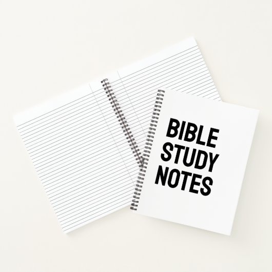 Bible Study Notes – White Spiral Notebook Notitieboek (Binnen)