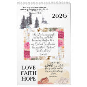 Bible Verse 2026 Wall Calendar Kalender (Hoes)
