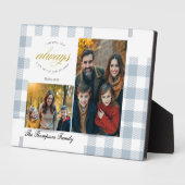 Bible Verse Blue Family Photo Collage Scripture Fotoplaat (Zijkant)