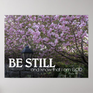 Bible Verse Cherry Blossom Poster