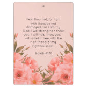 Bible Verse Clipboard | Pink Floral Design Klembord (Achterkant)