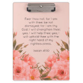 Bible Verse Clipboard | Pink Floral Design Klembord (Voorkant)