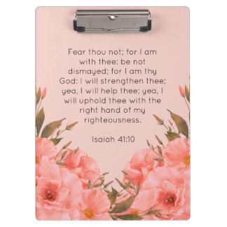 Bible Verse Clipboard | Pink Floral Design Klembord