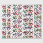 Bible Verse Cute Hearts Christmas  Cadeaupapier (Vlak)