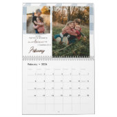Bible Verse Dusty Blue Buffalo Plaid Family Photo Kalender (Feb 2026)