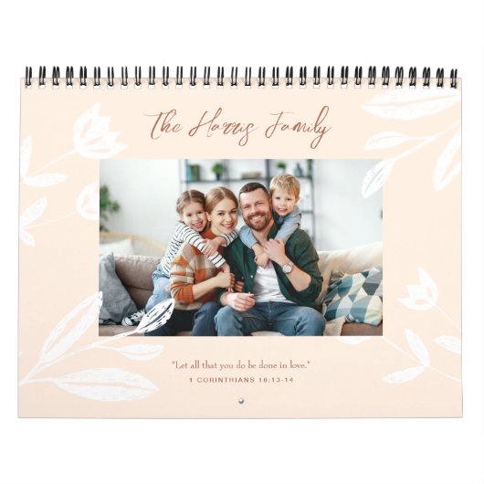 Bible Verse Elegant Natural Tones Photo Gallery Kalender (Hoes)