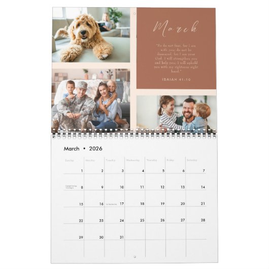 Bible Verse Elegant Natural Tones Photo Gallery Kalender (Mar 2026)