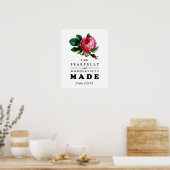 Bible Verse Fearfully and Wonderfully Made Rose Poster (Keuken)
