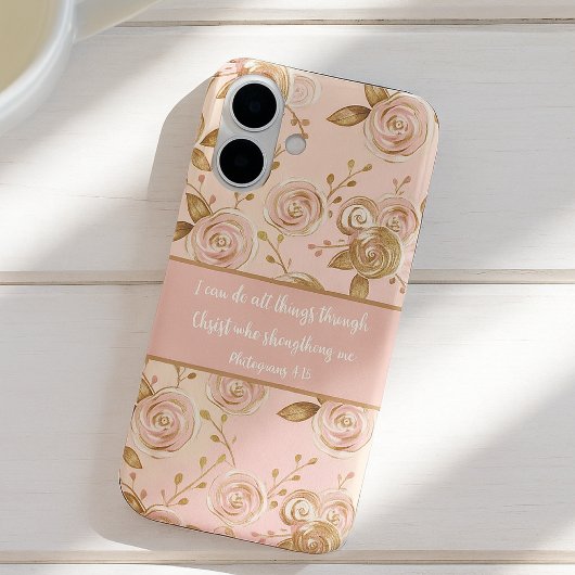 Bible Verse Floral Case-Mate iPhone Case