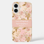 Bible Verse Floral Case-Mate iPhone Case (Achterkant)
