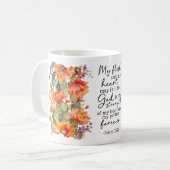 Bible Verse Floral Coffee Mug Koffiemok (Voorkant links)