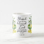 Bible Verse Floral Lemon Mug Koffiemok (Center)