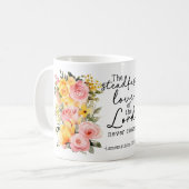 Bible Verse Floral Love of God Coffee Mug Koffiemok (Voorkant links)