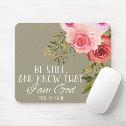 Bible verse floral Mouse pad Muismat (Met muis)