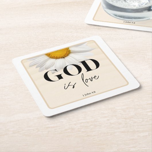 Bible verse Floral scripture Kartonnen Onderzetters (Schuin)