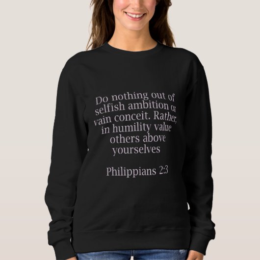 Bible Verse for Christian Inspiration Philippians  Trui (Voorkant)