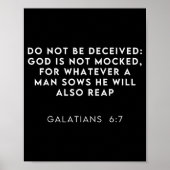 Bible Verse Galatian 6_7 Funny Meme Viral Christia Poster (Voorkant)