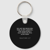 Bible Verse Galatian 6_7 Funny Meme Viral Christia Sleutelhanger (Voorkant)