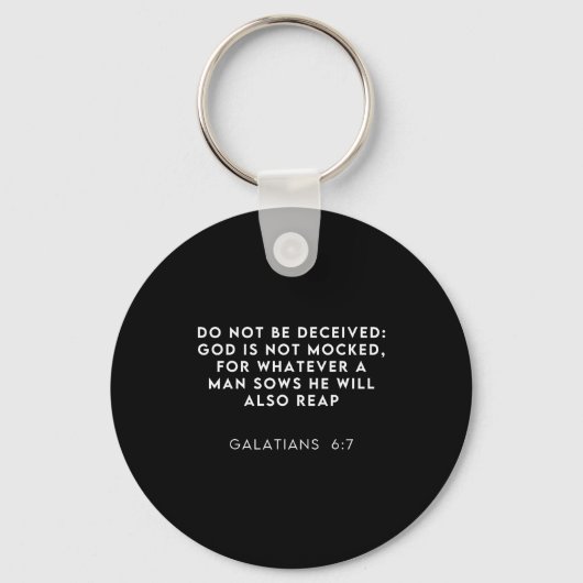 Bible Verse Galatian 6_7 Funny Meme Viral Christia Sleutelhanger (Voorkant)