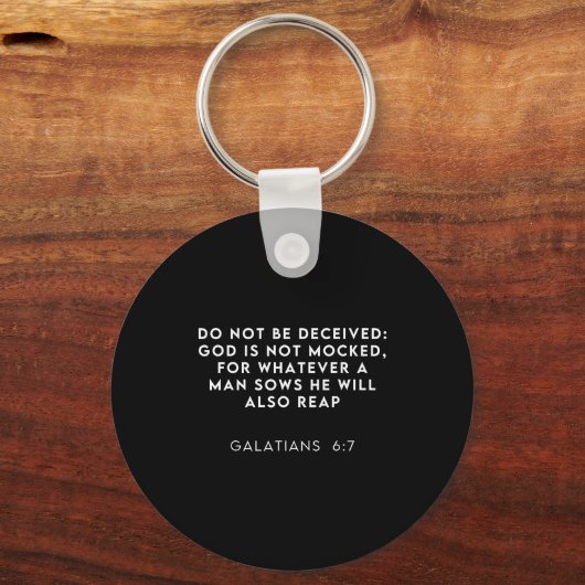 Bible Verse Galatian 6_7 Funny Meme Viral Christia Sleutelhanger (Voorkant)