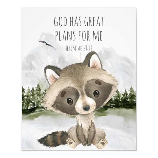 Bible Verse God Has Great Plans for Me Foto Afdruk (Voorkant)