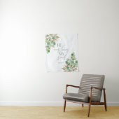 Bible Verse Greenery Hij herstelt mijn ziel Tapest Wandkleed (In situ)