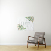 Bible Verse Greenery Hij herstelt mijn ziel Tapest Wandkleed (In Situ (horizontaal))