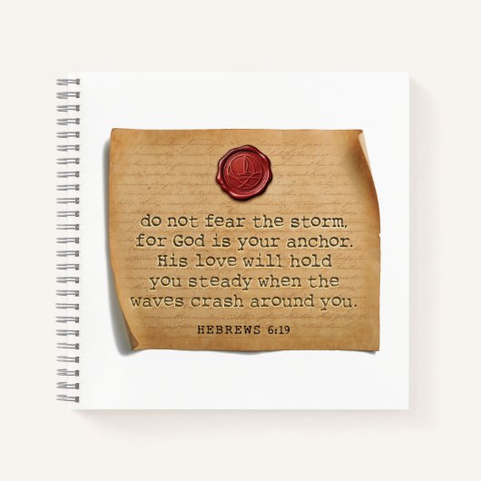 BIBLE VERSE - Hebrews 6:19 - Journal Notitieboek (Voorkant)