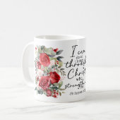 Bible Verse I can Do all Things Coffee Mug Koffiemok (Voorkant links)