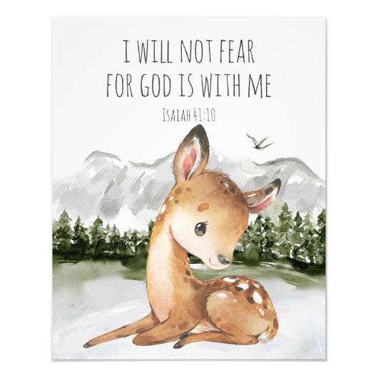 Bible Verse Isaiah 41:10 Foto Afdruk (Voorkant)