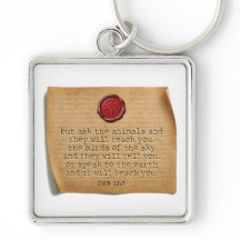 BIBLE VERSE - Job 12:7 - Keychain