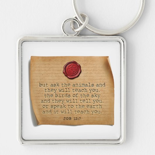 BIBLE VERSE - Job 12:7 - Keychain (Voorkant)