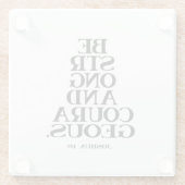 Bible verse Joshua  Glazen Onderzetter (Achterkant)
