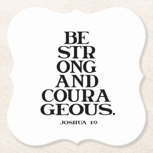 Bible verse Joshua  Kartonnen Onderzetters (Voorkant)