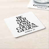 Bible verse Joshua  Kartonnen Onderzetters (Schuin)