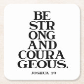 Bible verse Joshua  Kartonnen Onderzetters (Voorkant)