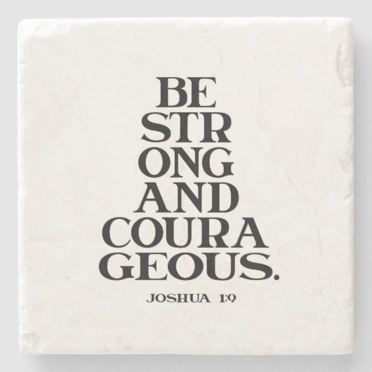 Bible verse Joshua  Stenen Onderzetter (Voorkant)