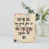 Bible Verse Kaart - Inspiratie uit Psalm 16:1 (Staand voorkant)