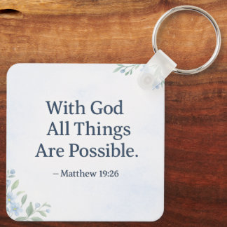 Bible Verse Keychain He Restores My Soul