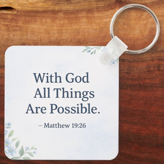 Bible Verse Keychain He Restores My Soul (Achterkant)