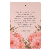 Bible Verse Mini Clipboard | Pink Floral Design Klembord (Achterkant)