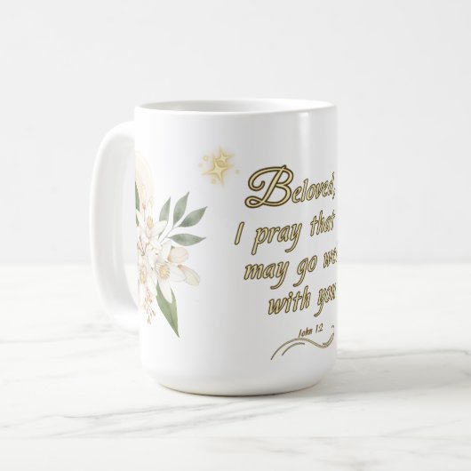 Bible Verse Mug John 14:3 Elegant Design Koffiemok (Voorkant links)