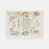 Bible verse nursery animals fleece blanket (Voorkant (Horizontaal))