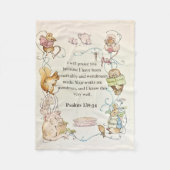 Bible verse nursery animals fleece blanket (Voorkant)