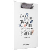 Bible Verse Philippians Floral Klembord (Rechts)