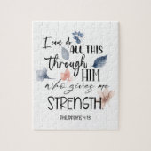 Bible verse Philippians Puzzle Legpuzzel (Verticaal)