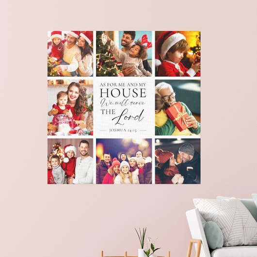 Bible Verse Photo Collage Family Religious Canvas Afdruk